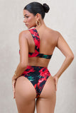 High Tide Multi Print High Waisted Twist Front Bikini Bottoms