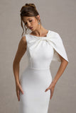Jamela White One-Sleeve Maxi Dress