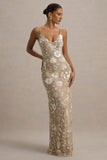 Gemini Floral Embellished Strappy Maxi Dress